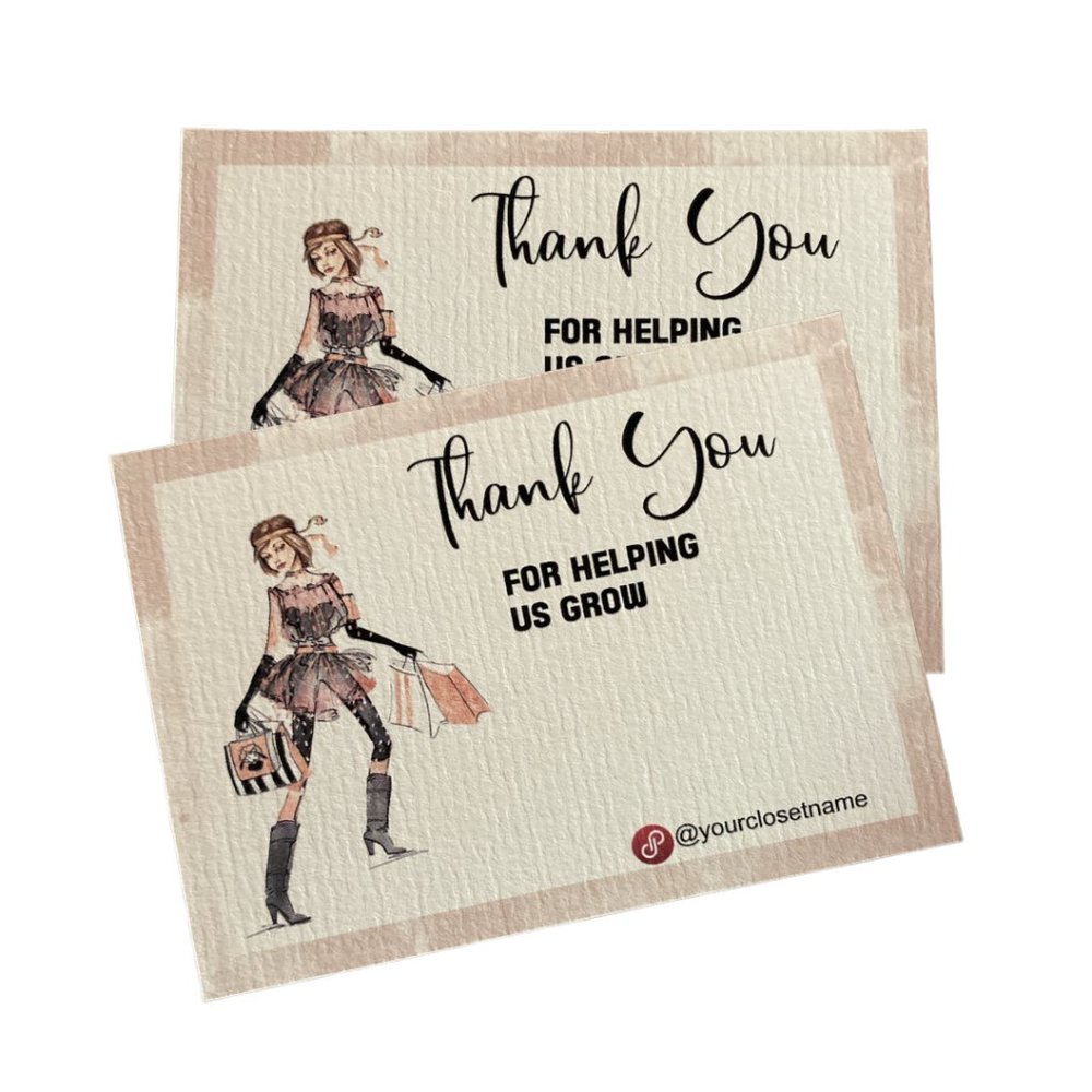 Thank You Shopping Girl Card